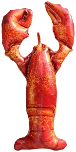 Шар (22''/56 см) Фигура, Лобстер (надув воздухом), Красный, 1 шт.