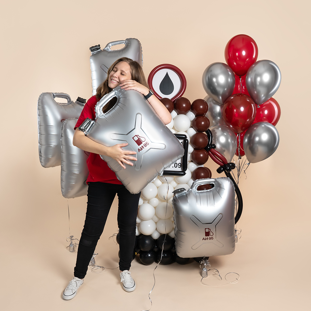 Шар (33''/84 см) Фигура, Канистра Бензина, Сатин, 1 шт. в уп.